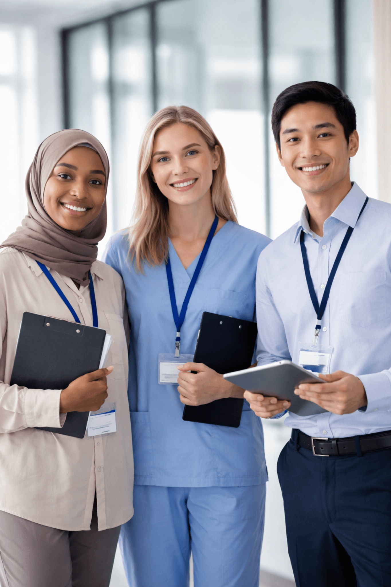 Clinical coding professionals standing together